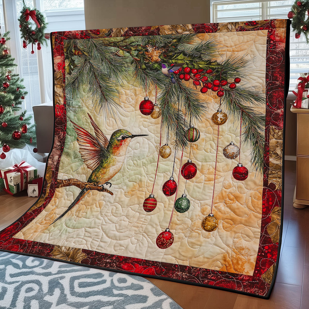 Bauble Hummingbird WY2111028CL Quilt