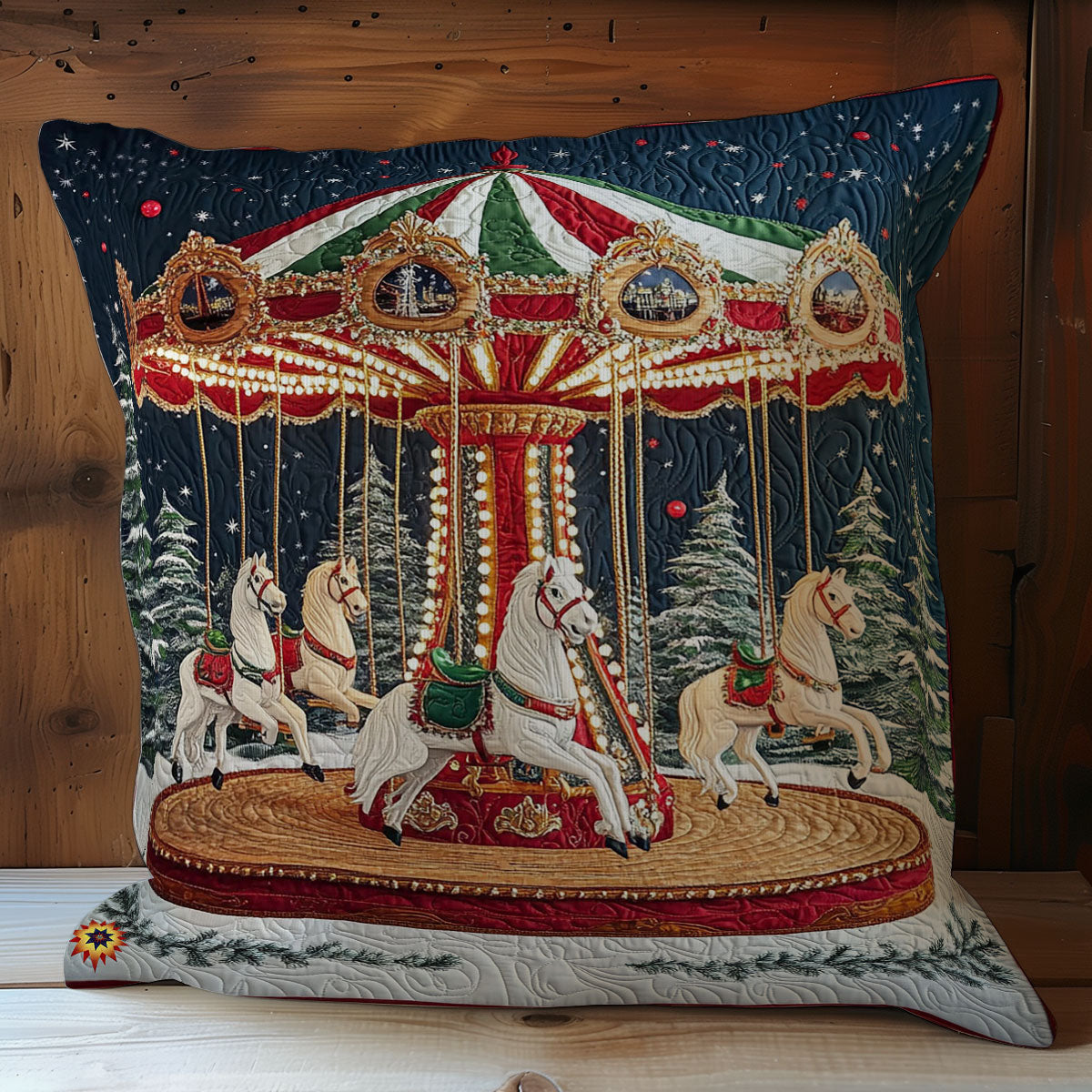 Carousel WY0412072CLCL Quilt Pillow Case