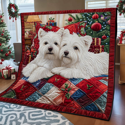 Christmas Couple Dog WY0412016CL Quilt