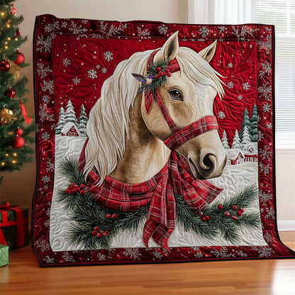 Christmas White Horse WY0512015CL Quilt