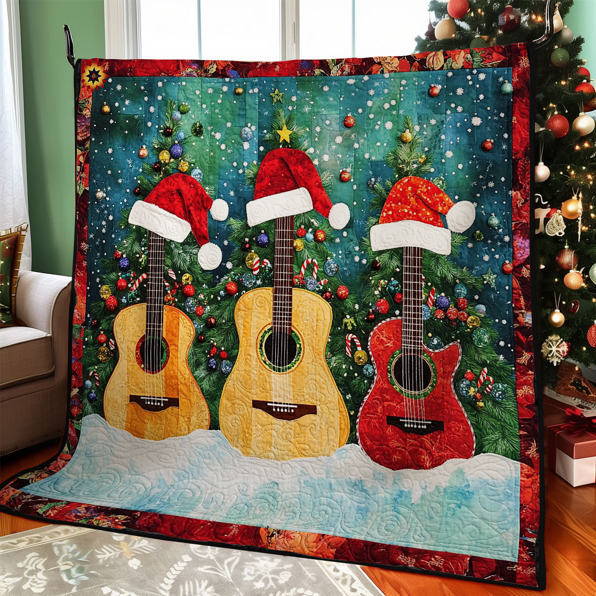Christmas Guitar WY2111049CL Quilt