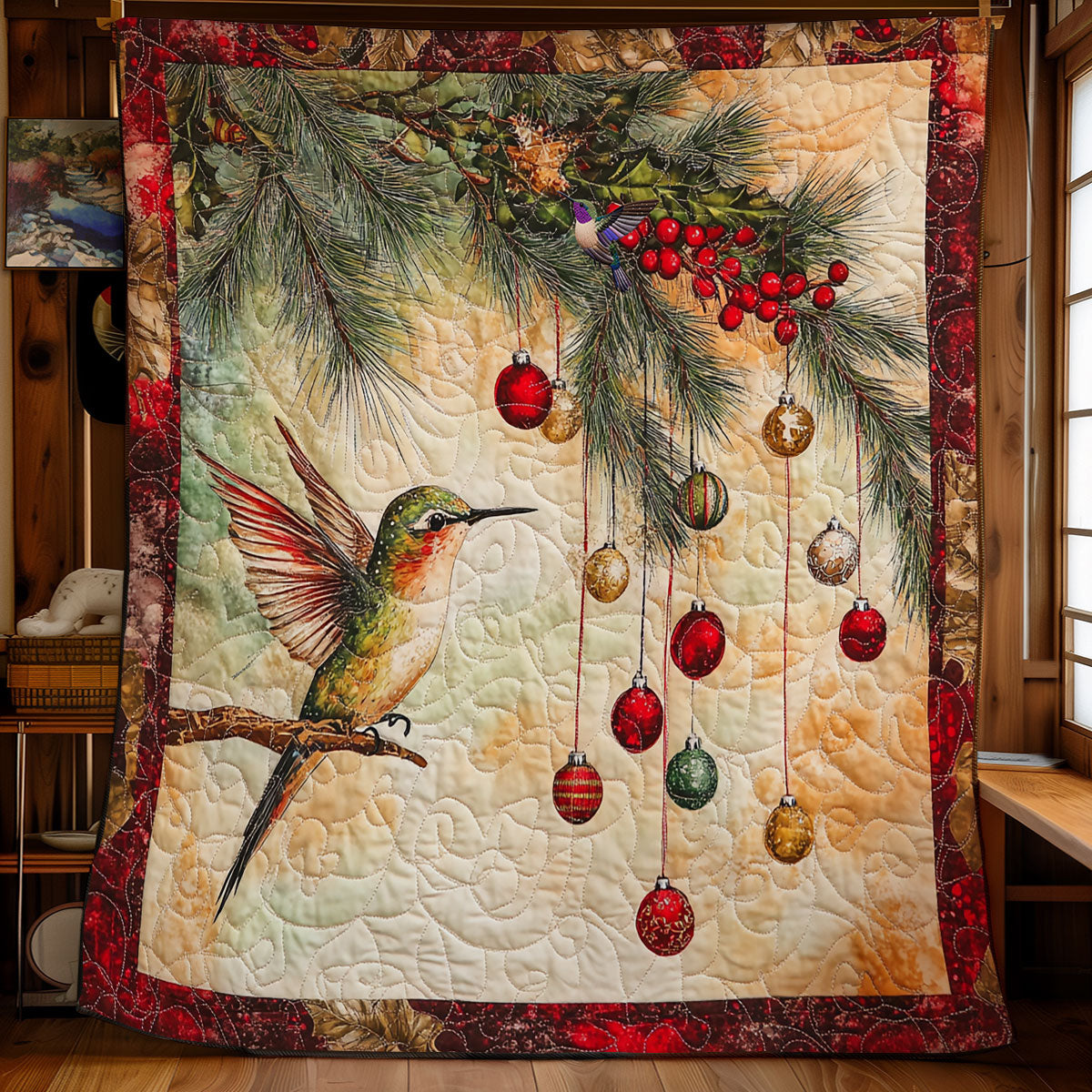 Bauble Hummingbird WY2111028CL Quilt