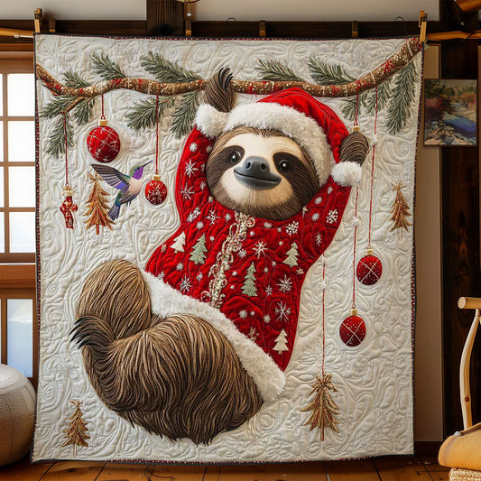 Festive Sloth Hug WN1612010CL Quilt