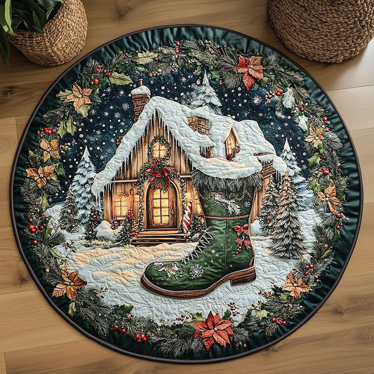 Boot House Dreams WN2205004CL Quilted Round Mat