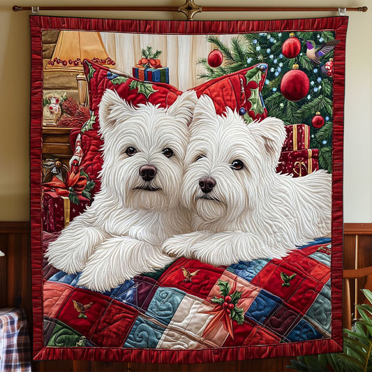 Christmas Couple Dog WY0412016CL Quilt