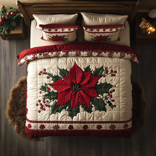 Poinsettia Bloom WN2803037CL Duvet Cover Set