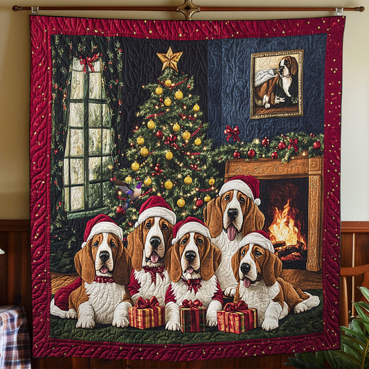 Christmas Dog Family WY0212005CL Quilt