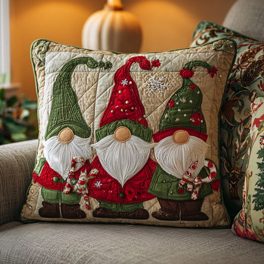 Christmas Gnomes XR0910033CL Quilt Pillow Case