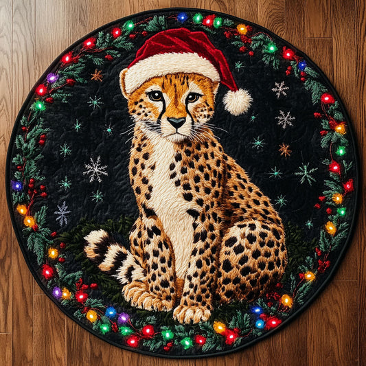 Cheetah Jingle WN0306037CL Quilted Round Mat
