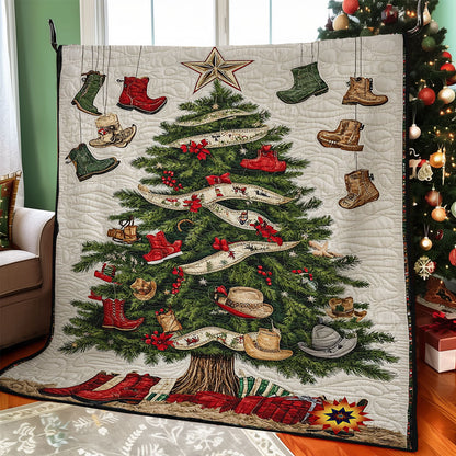 Cowboy Christmas Tree WY2711043CL Quilt