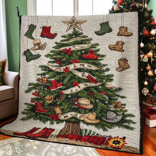 Cowboy Christmas Tree WY2711043CL Quilt