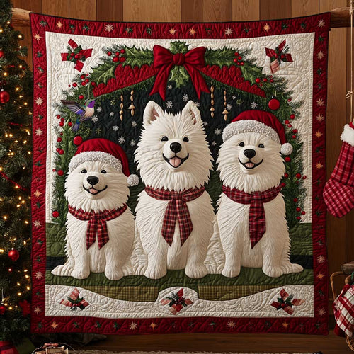 Samoyed Holiday Cheer WN2811080CL Quilt