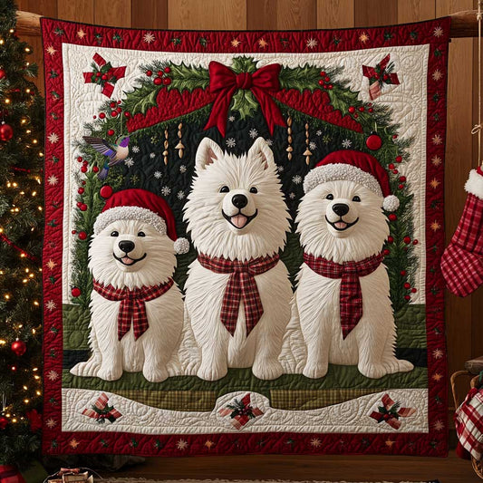 Samoyed Holiday Cheer WN2811080CL Quilt
