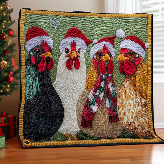 Santa Chicken WY2911008CL Quilt