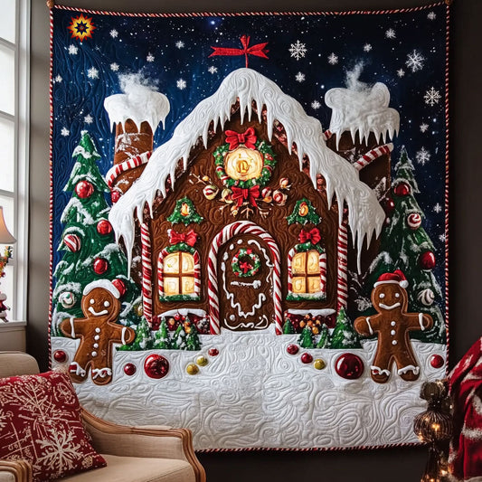 Christmas Gingerbread House WJ0212004CL Quilt