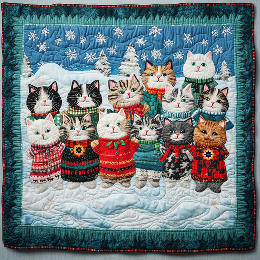 Cat Christmas YR1112022CL Quilt