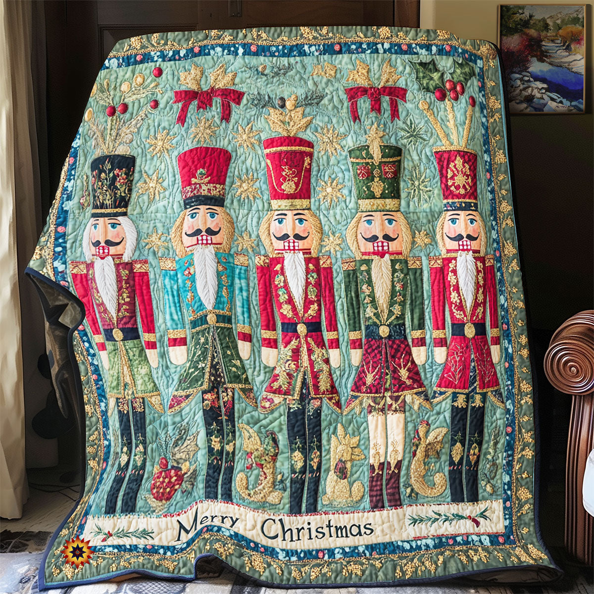 Nutcracker Merry Christmas WU2112009CL Quilt